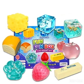 HaCpiu Slow Return Squishy Sensory Ball Set, 8Pcs Stretchy Sensory Fidget Stress Squishy Toys, Anxiety Relief & Focus Aids, Novelty Party Favors for Relaxation, Adults, Teens & Party Favors Gift