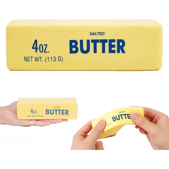 HaCpiu Slow Rising Squishy Butter Stick, Realistic Squeeze Stress Relief, Sensory Fidget Stretchy Sensory Ball for Anxiety Relief Focus & Relaxation