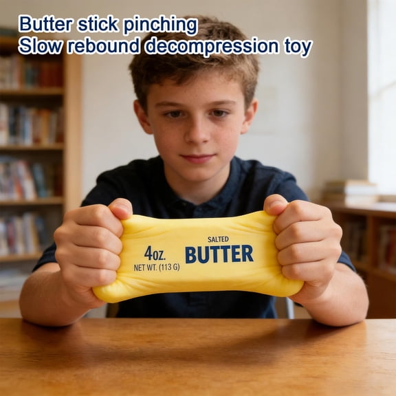 HaCpiu Squeeze Butter Stress Relief, 2026 New Slow Rising Squishy Butter Stick, Stretchy Sensory Fidget Squishies Toys for Desk Decor, Office & Anxiety Relief