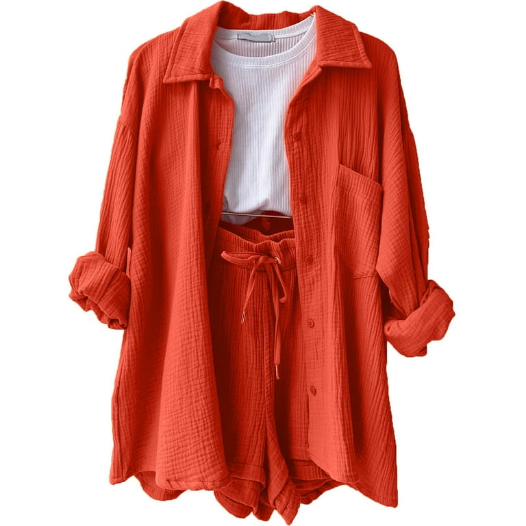 Linen Button Shirt in Saffron Linen Button Shirt in Saffron