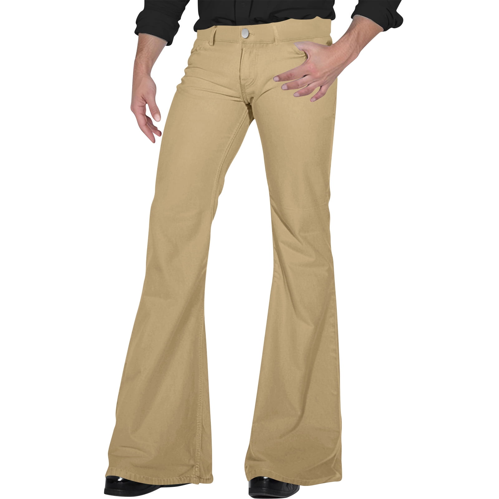 HaHaHappy Disco Pants Hight Waist Flare Leg Mens Bell Bottom