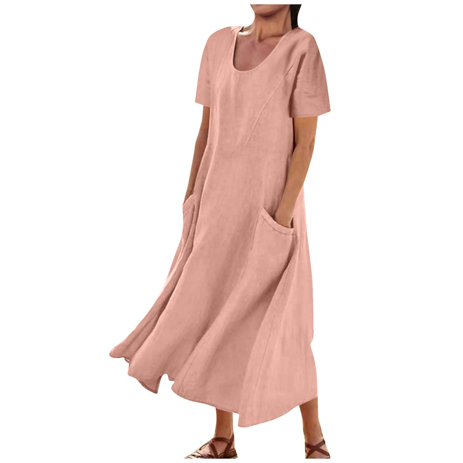 HaHaHappy Girls Dresses Below the Knee Length Button Up Sundresses for