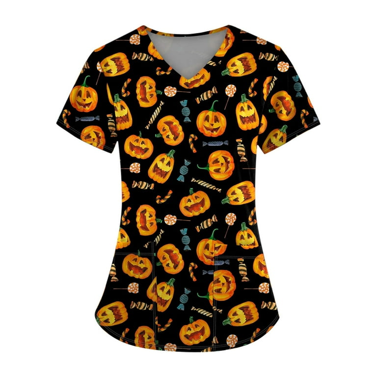 Mens halloween scrub tops outlet