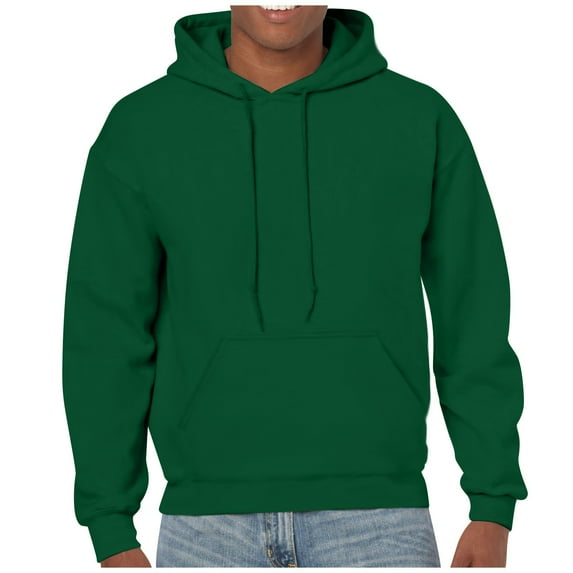 HaHaHappy Men's Fashion Hoodie Oversized Soft Long Sleeve Solid Color Hooded Sweatshirts with Kangaroo Pocket Hoodies Pullover Dark Green M
