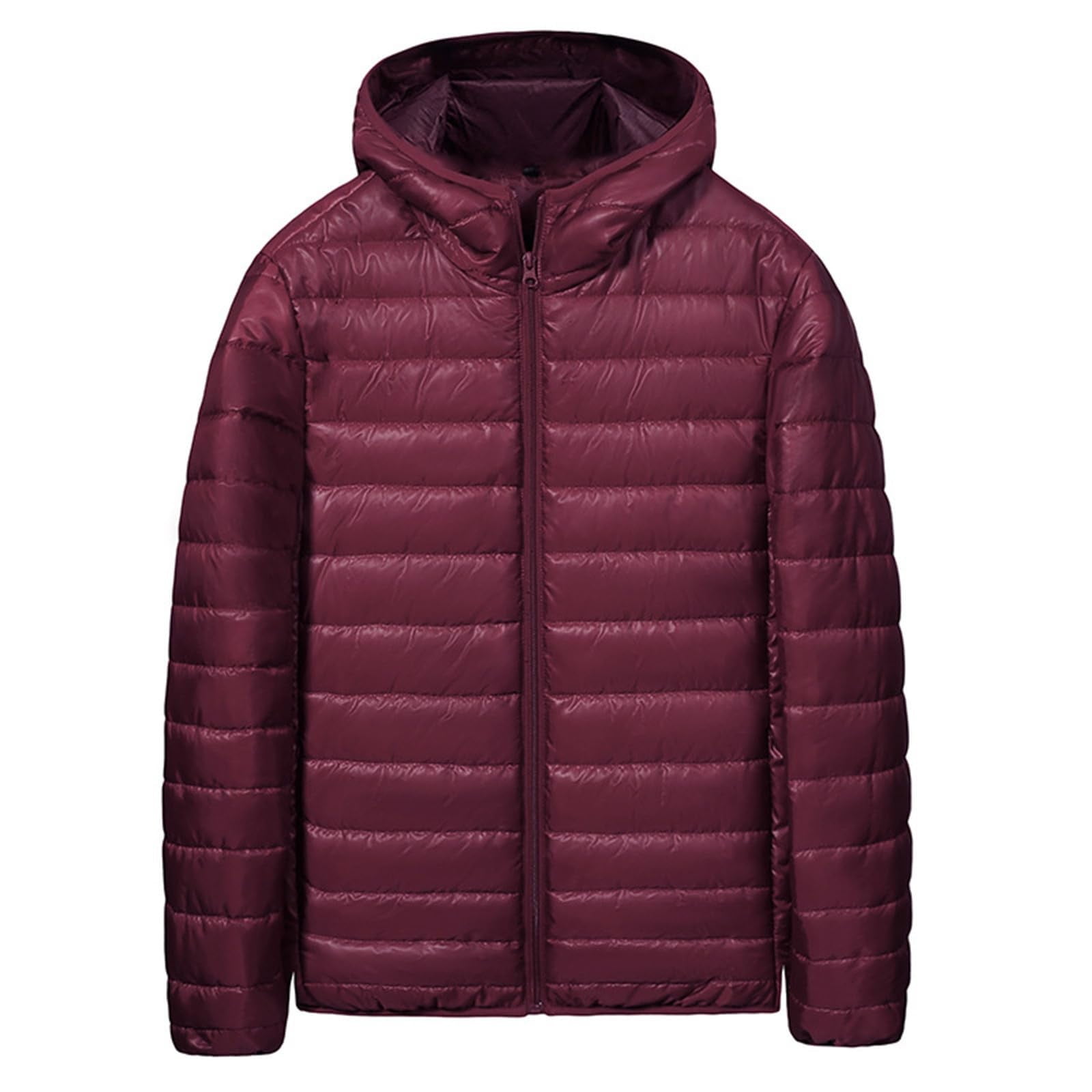 HaHaHappy Mens Down Jackets with Hood Oversized Lightweight Puffer