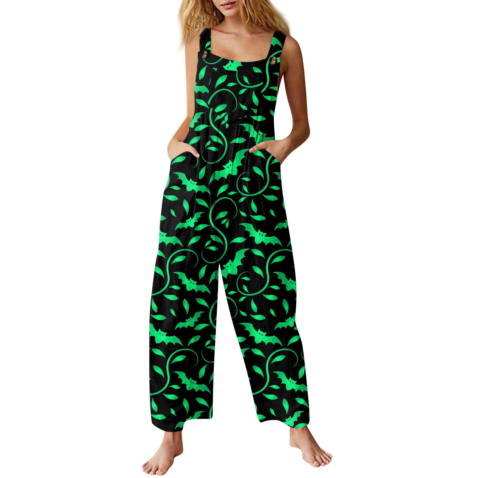 HaHaHappy Womens Halloween Costumes 2024 Linen Overalls for Women