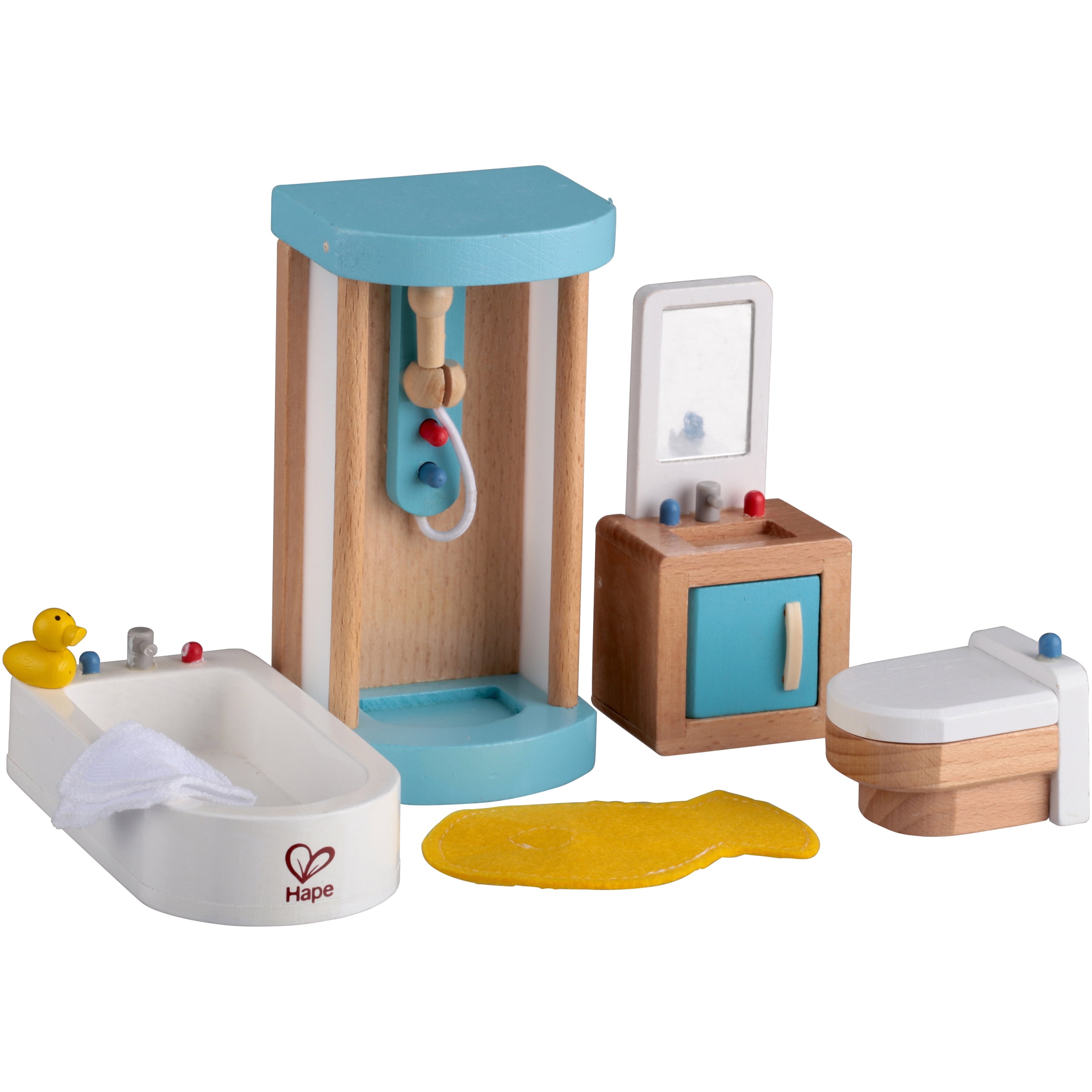 NEW Fisher Price Loving Family Dollhouse Scrub-a-Dub Tub Bathroom Bath  Toilet Set