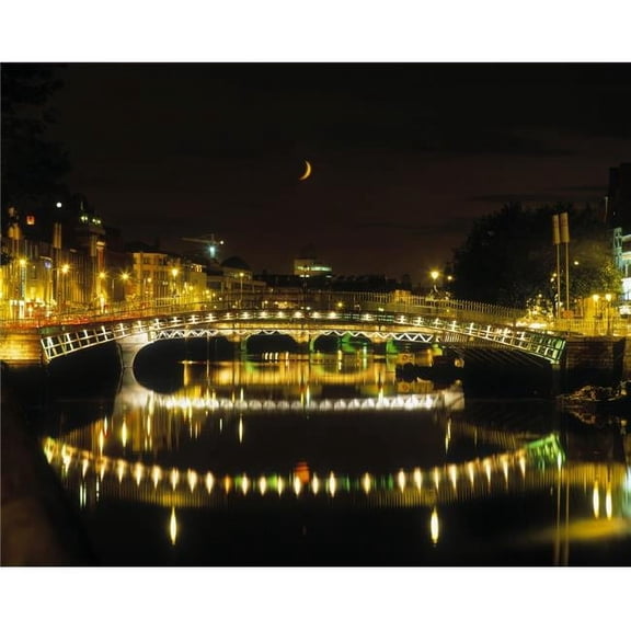 HaPenny Bridge River Liffey Dublin Ireland Poster Print by The Irish Image Collection, 32 x 24 - Large