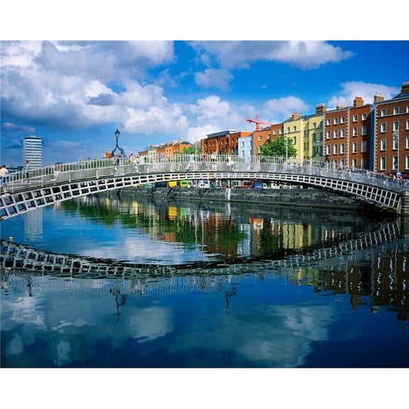 HaPenny Bridge River Liffey Dublin Ireland Poster Print by The Irish Image Collection - 34 x 26 - Large