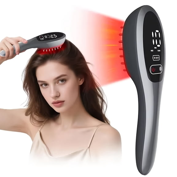 HaSoCare Laser Hair Growth Comb, 650nm Red Light Scalp Care Device with Rechargeable Design and Scalp Massage for Men and Women