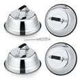 HaSteeL 6.5In Cheese Melting Dome, Stainless Steel Small Basting