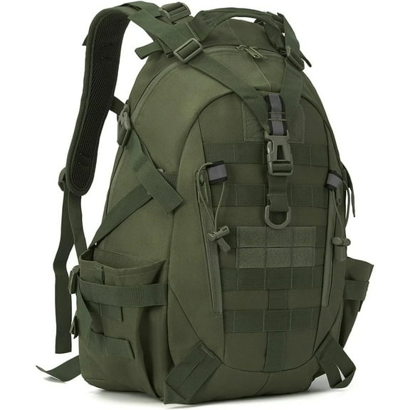 Haadid 35L Outdoor Backpack, Spacious Daypack with Modular Webbing & Laptop Sleeve