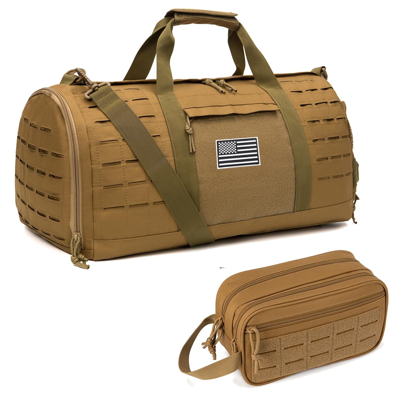Haadid 40L Military Tactical Duffle Bag & Tactical Toiletry Bag