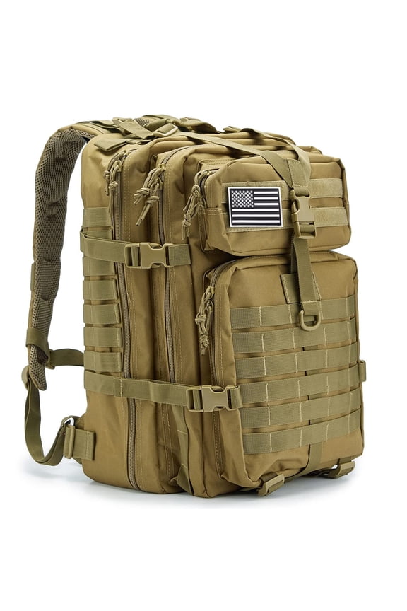 45L Outdoor Backpack for Hiking & Travel, Durable Daypack with Modular Webbing and Laptop Sleeve