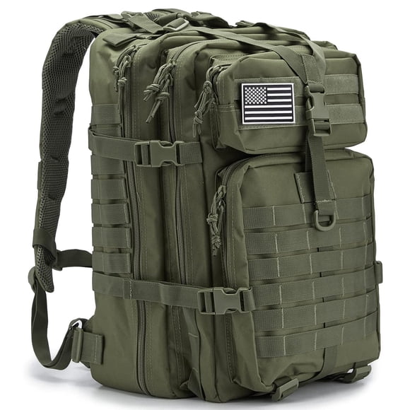 Haadid 45L Outdoor Backpack for Hiking & Travel, Durable Daypack with Modular Webbing and Laptop Sleeve
