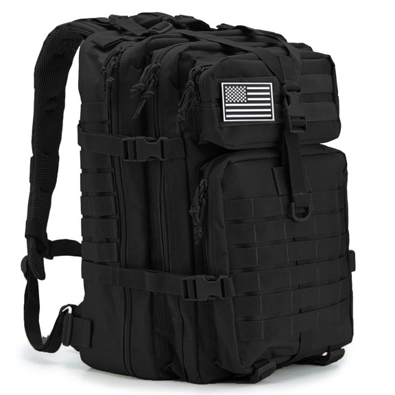 Haadid 45L Outdoor Backpack for Hiking & Travel, Durable Daypack with Modular Webbing and Laptop Sleeve