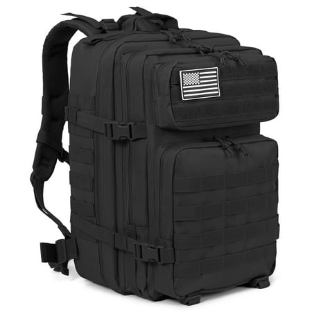 Haadid 45L Water-Resistant Hiking Backpack, Large Capacity Daypack with Modular Webbing & Organizer