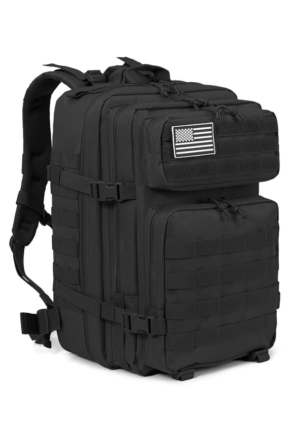 45L Water-Resistant Hiking Backpack, Large Capacity Daypack with Modular Webbing & Organizer