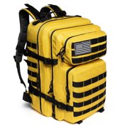 Haadid 45L Water-Resistant Hiking Backpack, Large Capacity Daypack with Modular Webbing & Organizer