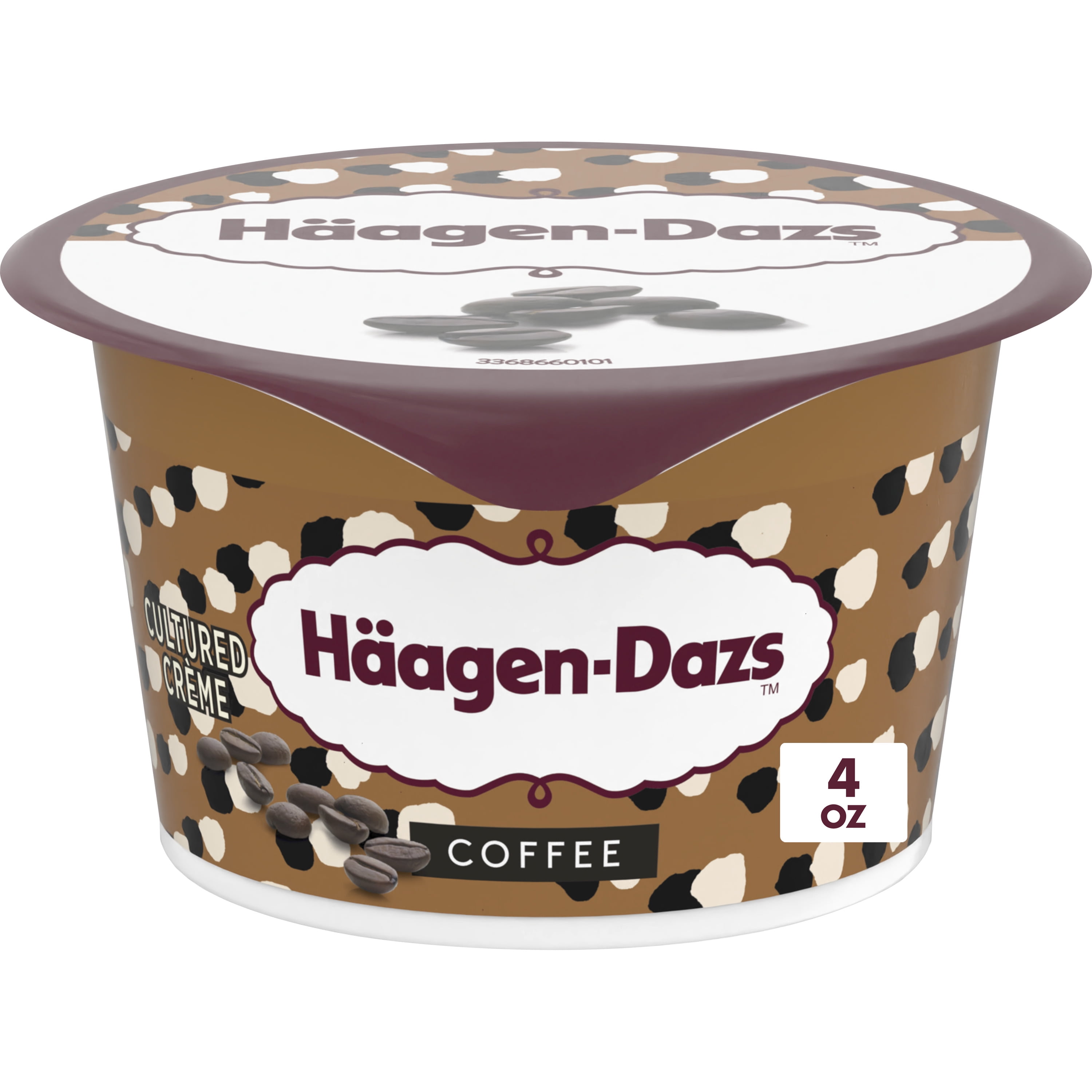 Haagen Dazs Cultured Cream Yogurt Style Snack, Coffee, 4 oz Cup