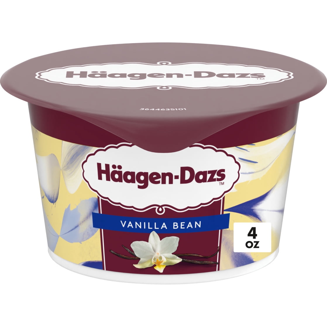 Haagen Dazs Cultured Cream Yogurt Style Snack, Vanilla Bean, 4 oz Cup
