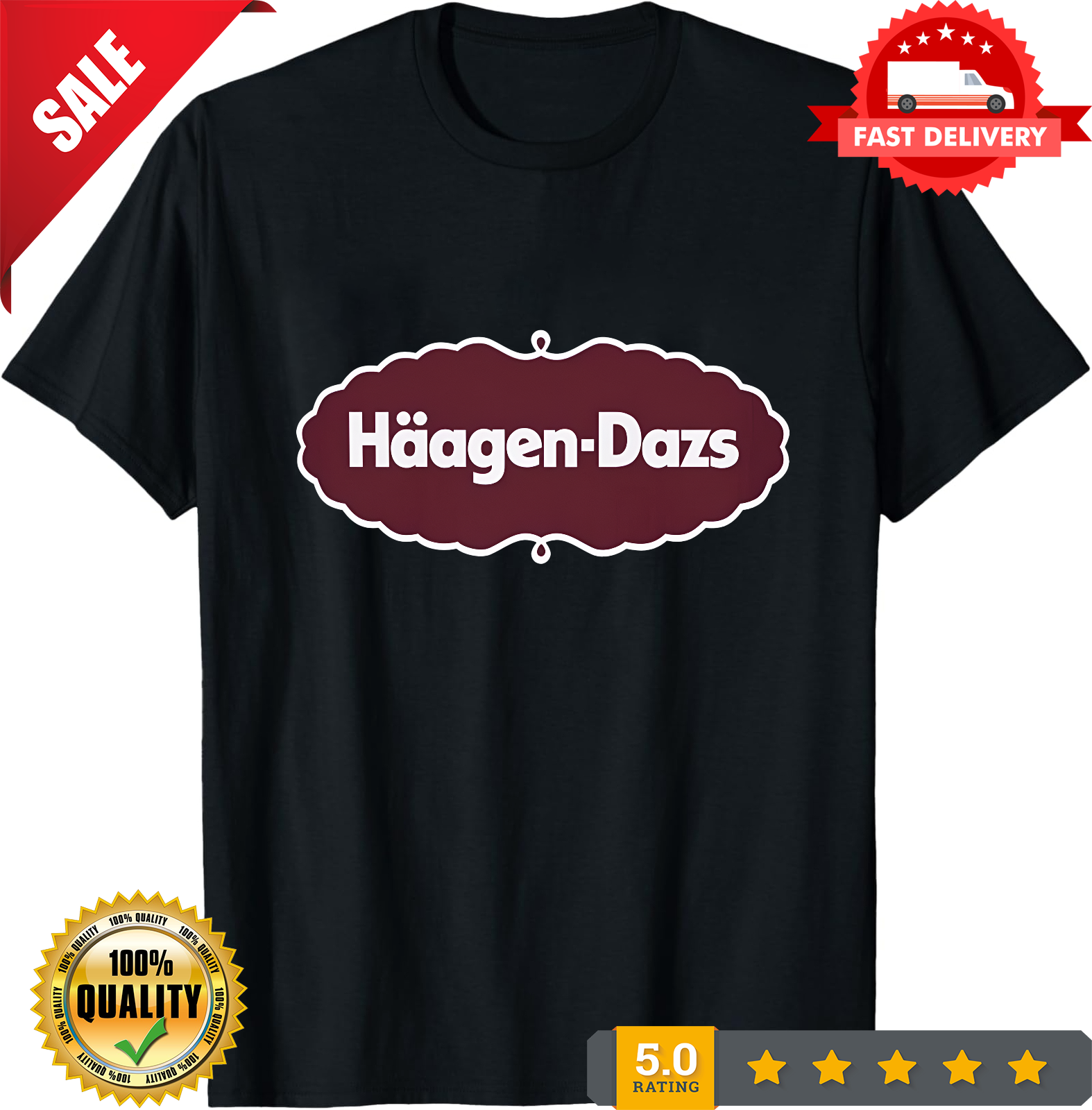 Haagen-Dazs Logo Unisex T-Shirt, LIMITED EDITION-TH75009 - Walmart.com
