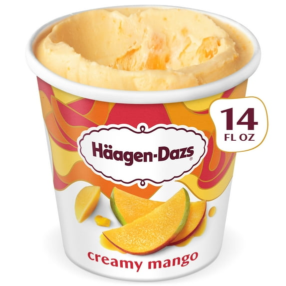 Haagen Dazs Mango Ice Cream, Gluten Free, Kosher, 14 oz