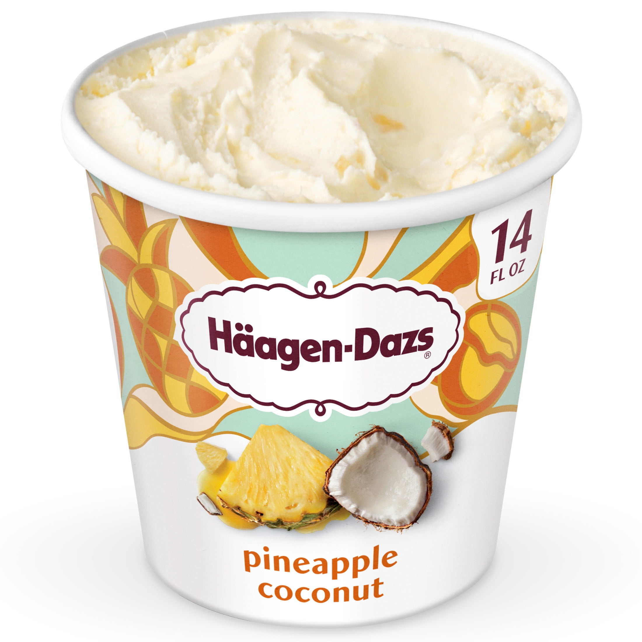 Haagen Dazs Pineapple Coconut Ice Cream, Gluten Free, Kosher, 14 oz