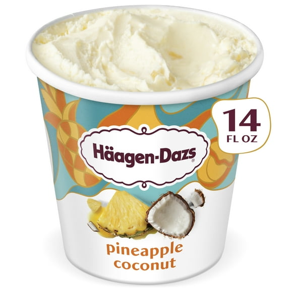 Haagen Dazs Pineapple Coconut Ice Cream, Gluten Free, Kosher, 14 oz