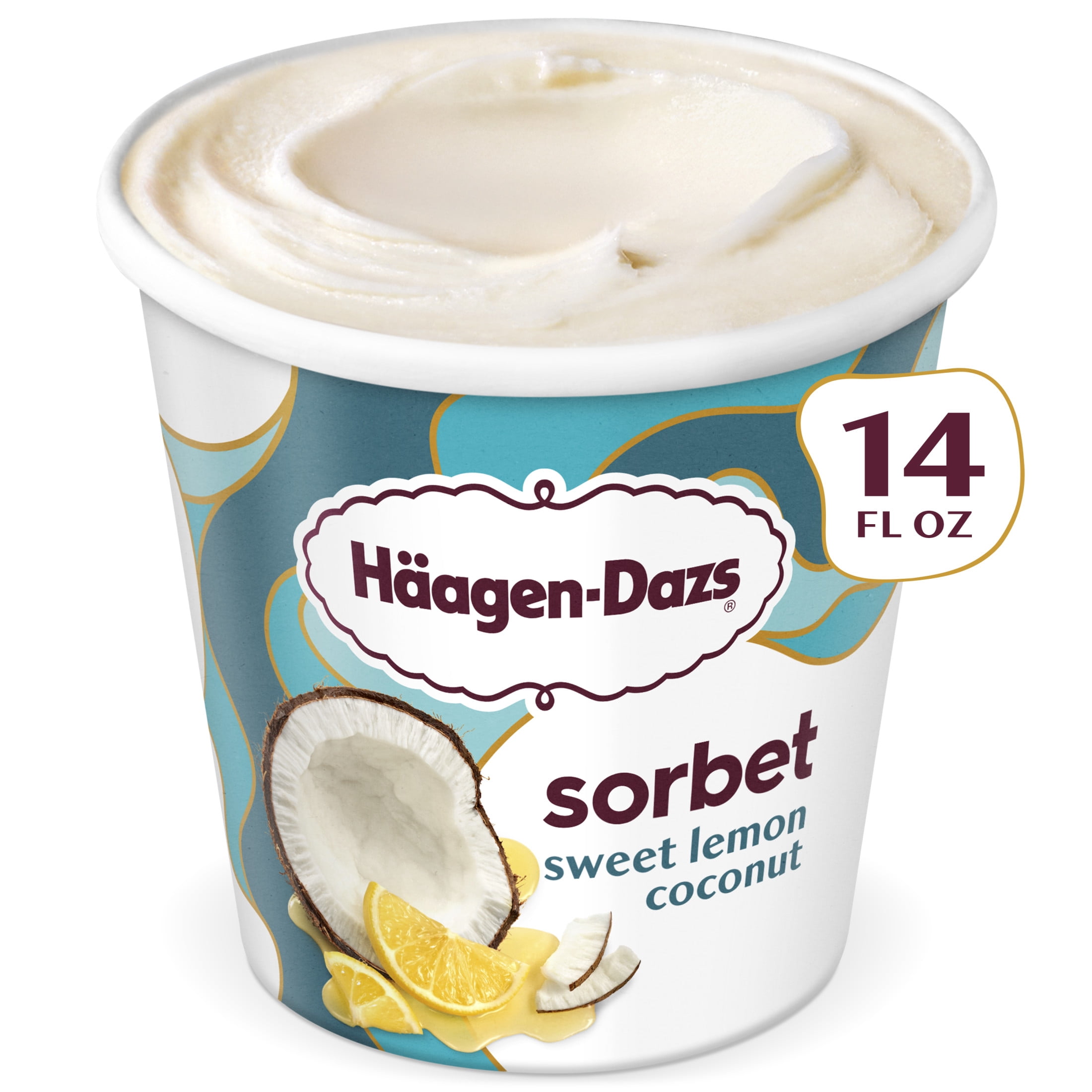 Haagen-Dazs Sweet Lemon Coconut Sorbet, 14 fl oz - Walmart.com