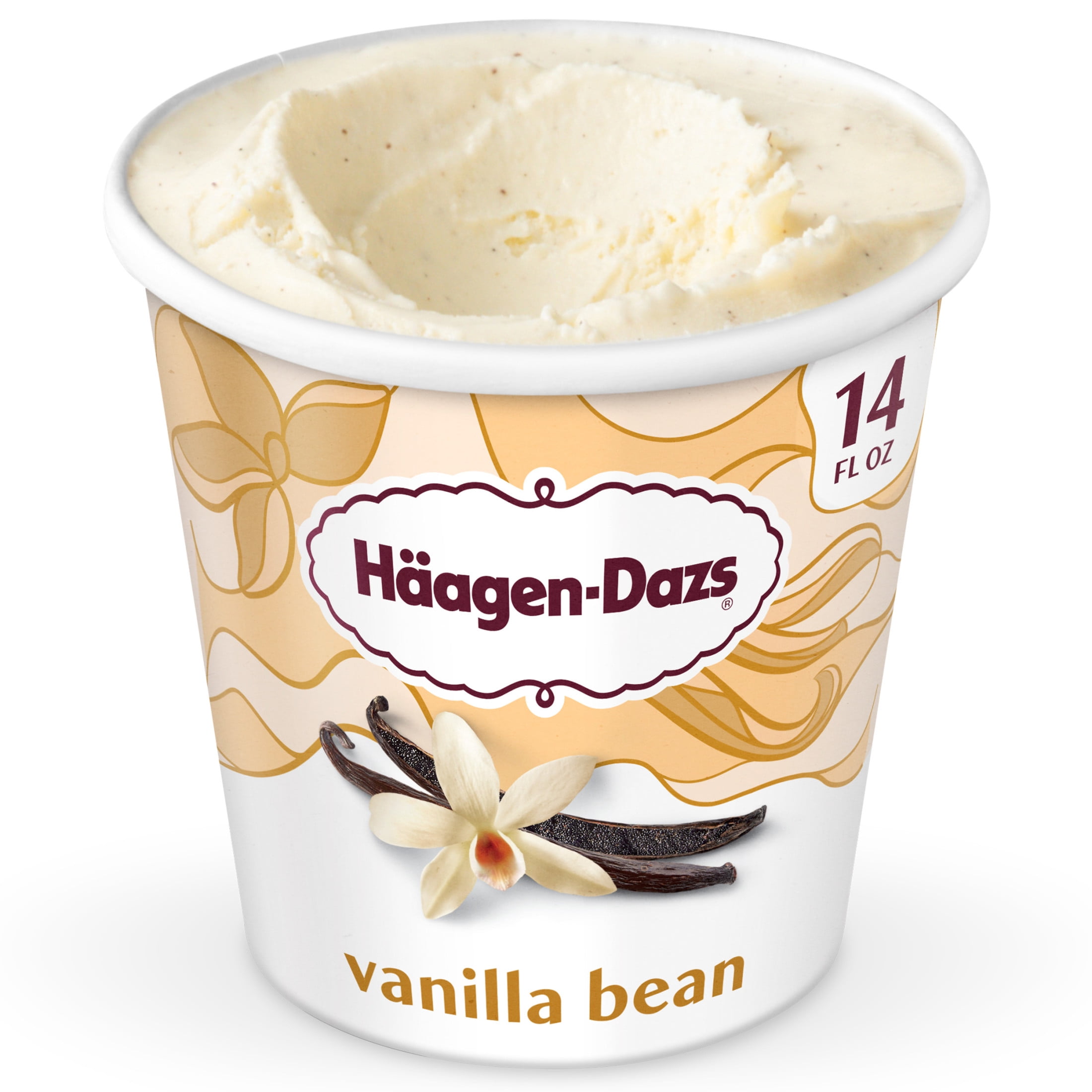 Haagen Dazs Vanilla Bean Ice Cream, Gluten Free, Kosher, 14