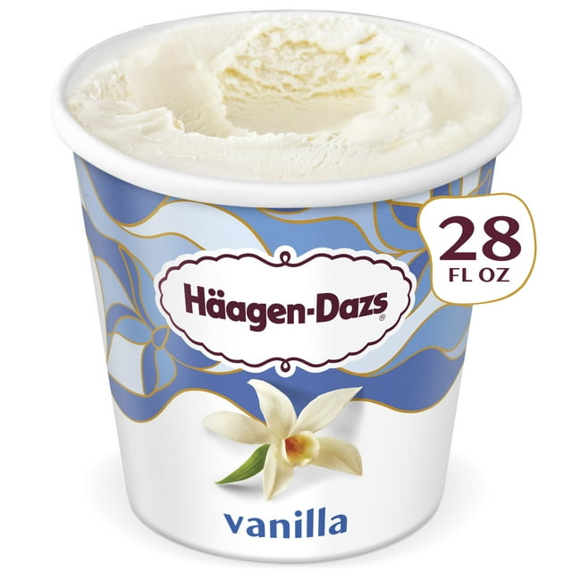Haagen Dazs Vanilla Ice Cream, Gluten Free, Kosher, 28oz