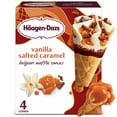 thumbnail image 1 of Haagen-Dazs Vanilla Salted Caramel Belgian Waffle Ice Cream Cone, 4 Count, 1 of 11