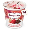thumbnail image 1 of Haagen Dazs White Chocolate Raspberry Truffle Ice Cream, Gluten Free, Kosher, 14 oz, 1 of 13