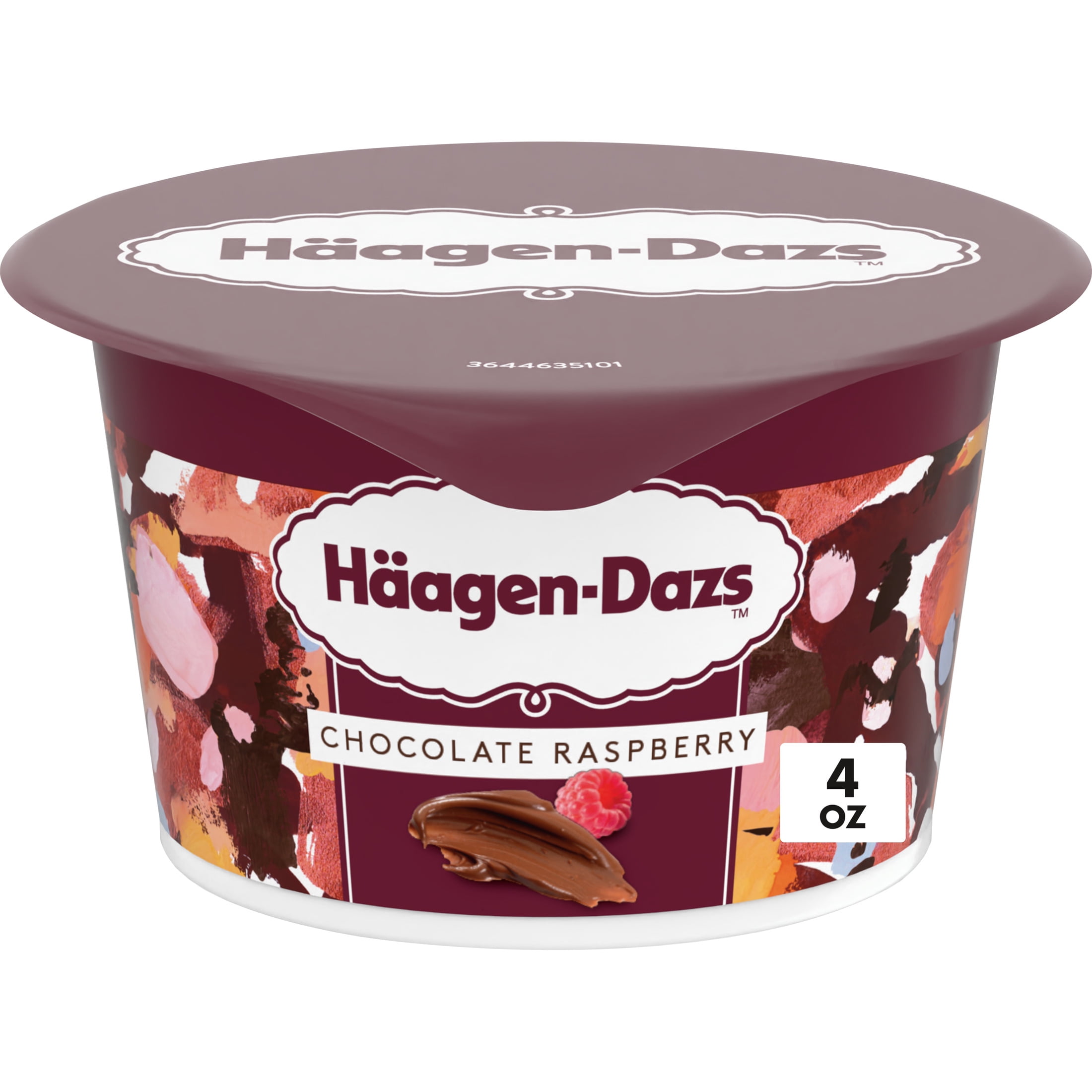 Haagen Dazs Yogurt Style Snack, Cultured Cream, Chocolate Raspberry, 4 oz Cup
