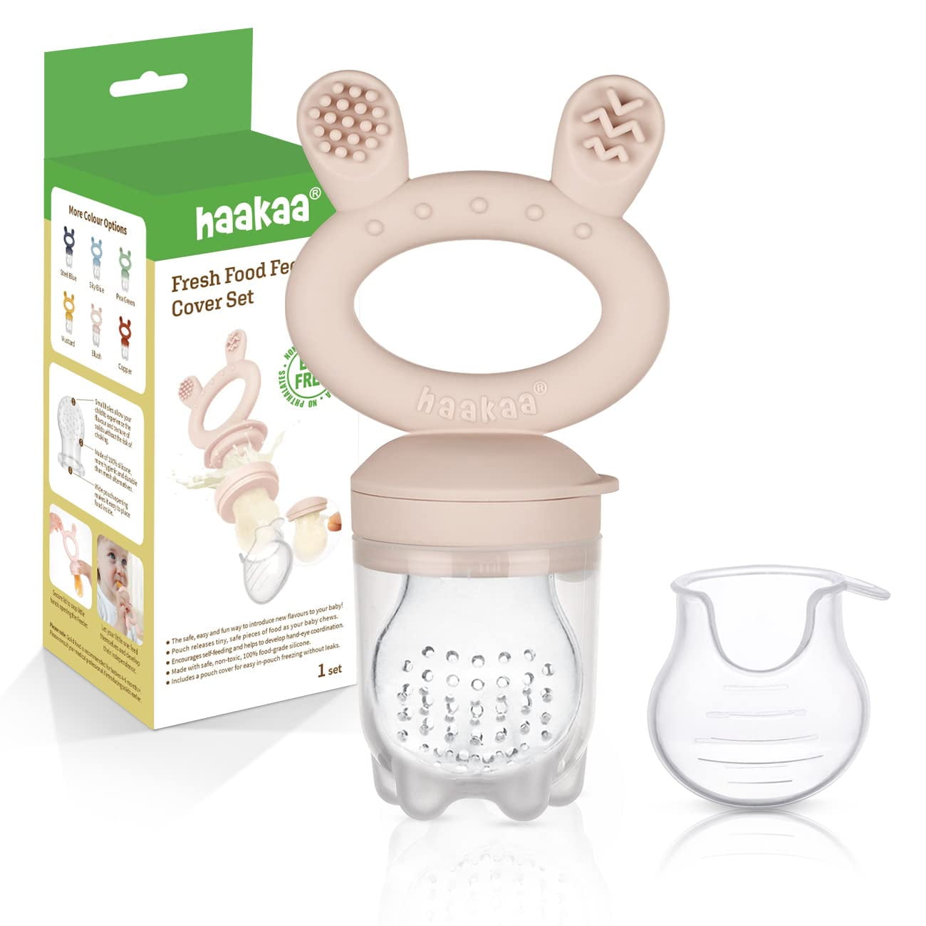 Haakaa Silicone Baby Food Dispensing Spoon with Cap 1 pk