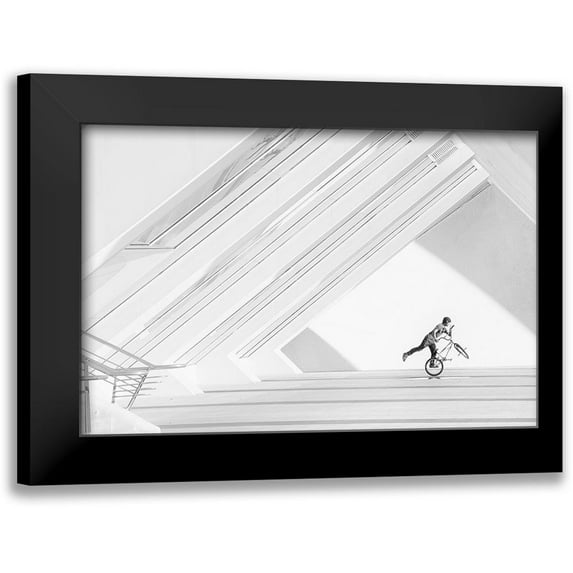 Haaksma, Piet 24x17 Black Modern Framed Museum Art Print Titled - Bicycle Art