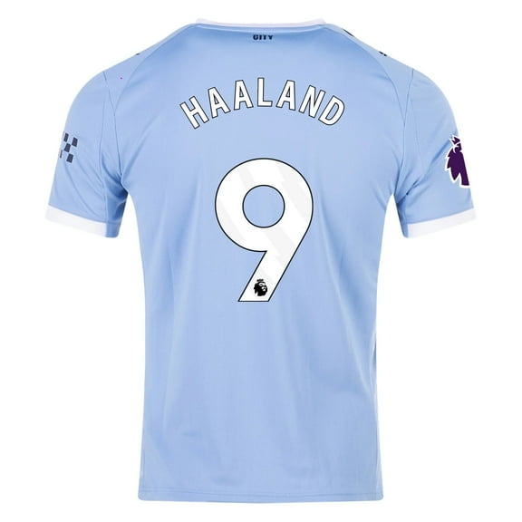 Haaland Manchester City Soccer Jersey 25/26 Light Blue