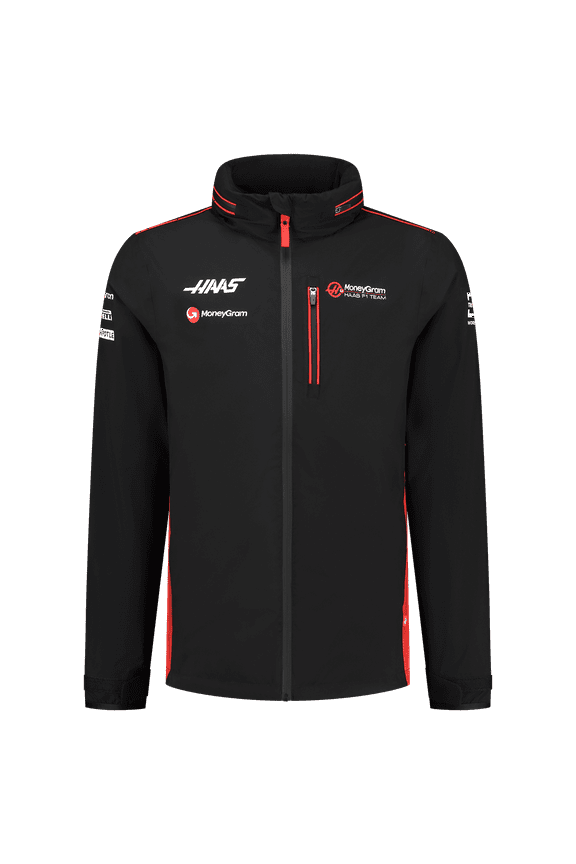 Haas Racing F1 Men's Team Lightweight Rain Jacket - Black