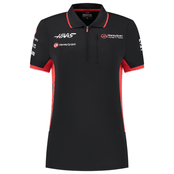 Haas Racing F1 2024 Women's Team Fitted Polo Shirt - Black