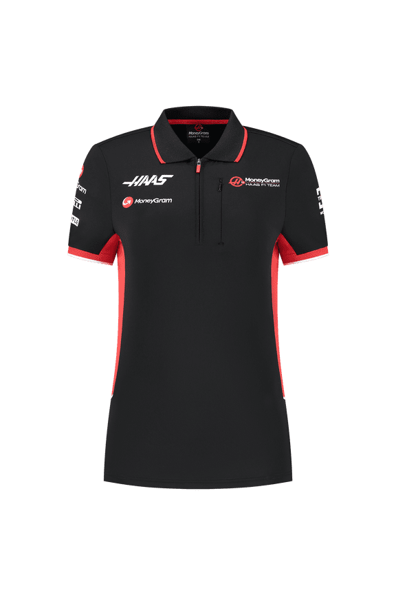 Haas Racing F1 2024 Women's Team Fitted Polo Shirt - Black