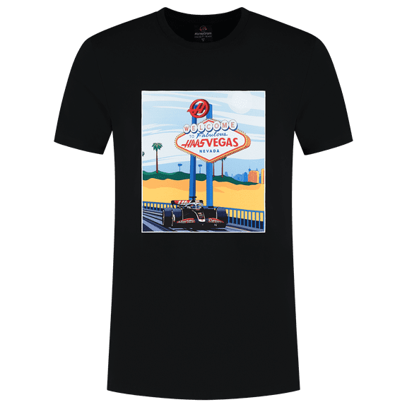 Haas Racing F1 Men's Special Edition Las Vegas GP T-Shirt - Black