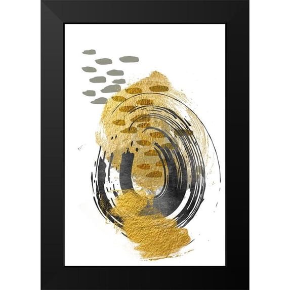 Haase, Andrea 11x14 Black Modern Framed Museum Art Print Titled - Gold Meets Neutrals II