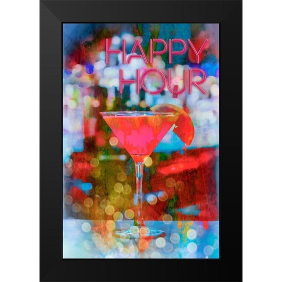 Haase, Andrea 11x14 Black Modern Framed Museum Art Print Titled - Happy Hour