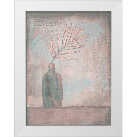 Haase, Andrea 11x14 White Modern Wood Framed Museum Art Print Titled - Exotic Leaf Simplicity I
