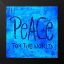 Haase, Andrea 12x12 Black Modern Framed Museum Art Print Titled - Peace for the World II