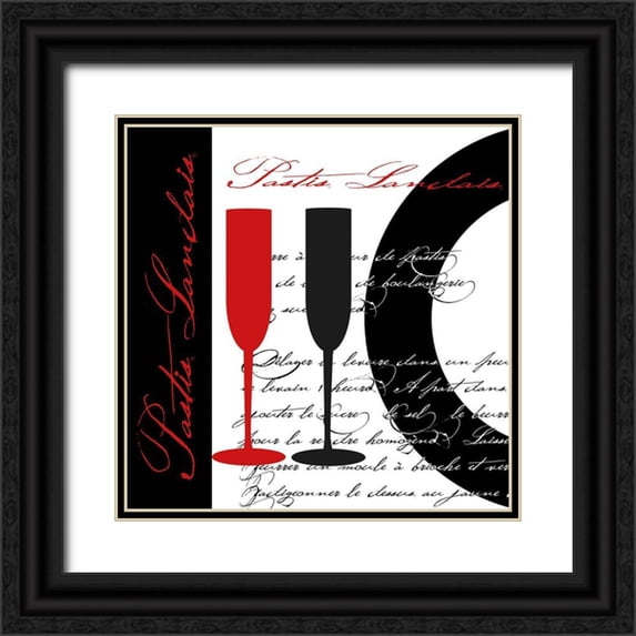 Haase, Andrea 12x12 Black Ornate Wood Framed with Double Matting Museum Art Print Titled - Kitchen Art French Cuisine