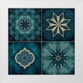 thumbnail image 1 of Haase, Andrea 12x12 White Modern Wood Framed Museum Art Print Titled - Elegant Teal Tiles, 1 of 4