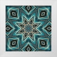 thumbnail image 1 of Haase, Andrea 12x12 White Modern Wood Framed Museum Art Print Titled - Gold Teal Tile IV, 1 of 4
