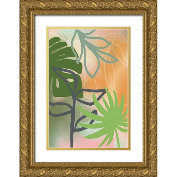 Haase, Andrea 13x18 Gold Ornate Wood Framed with Double Matting Museum Art Print Titled - A Walk in the Park